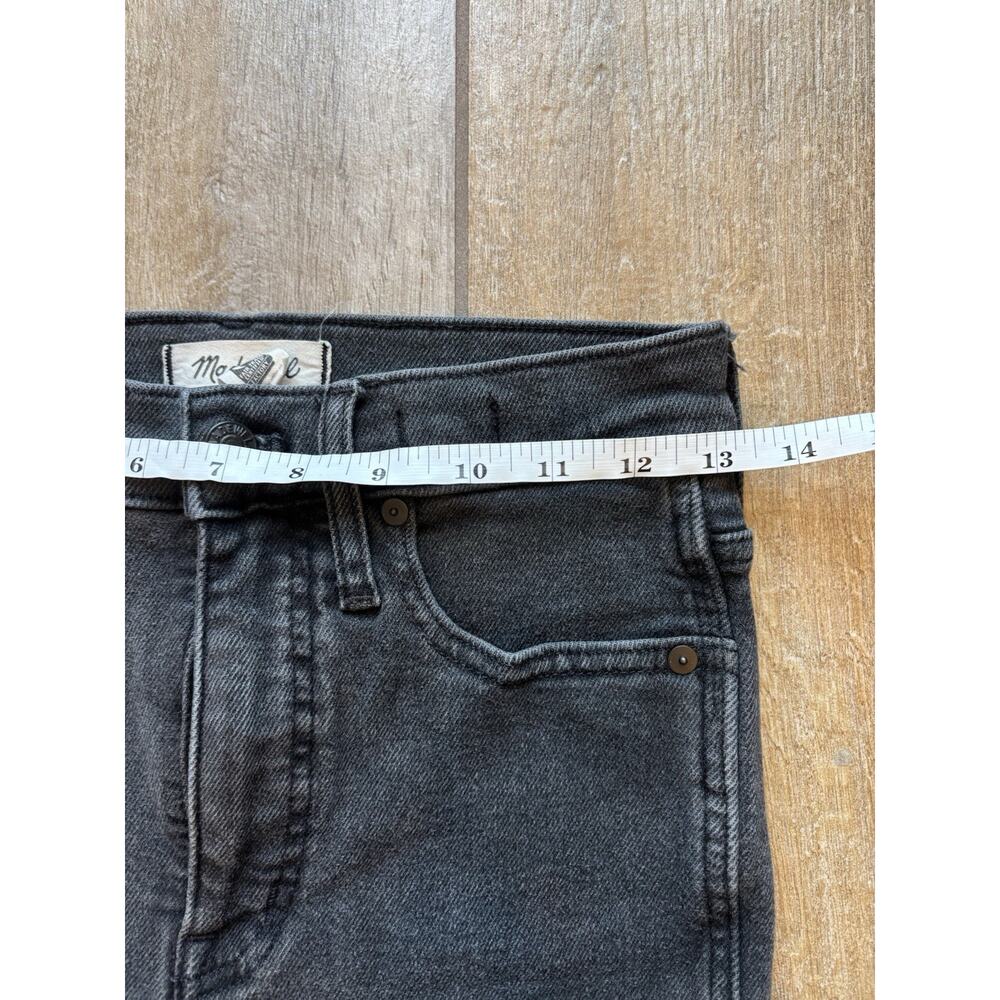 Madewell 10" High-Rise Skinny Jeans Women 27 Black Faded Stretch Denim - Picture 10 of 11